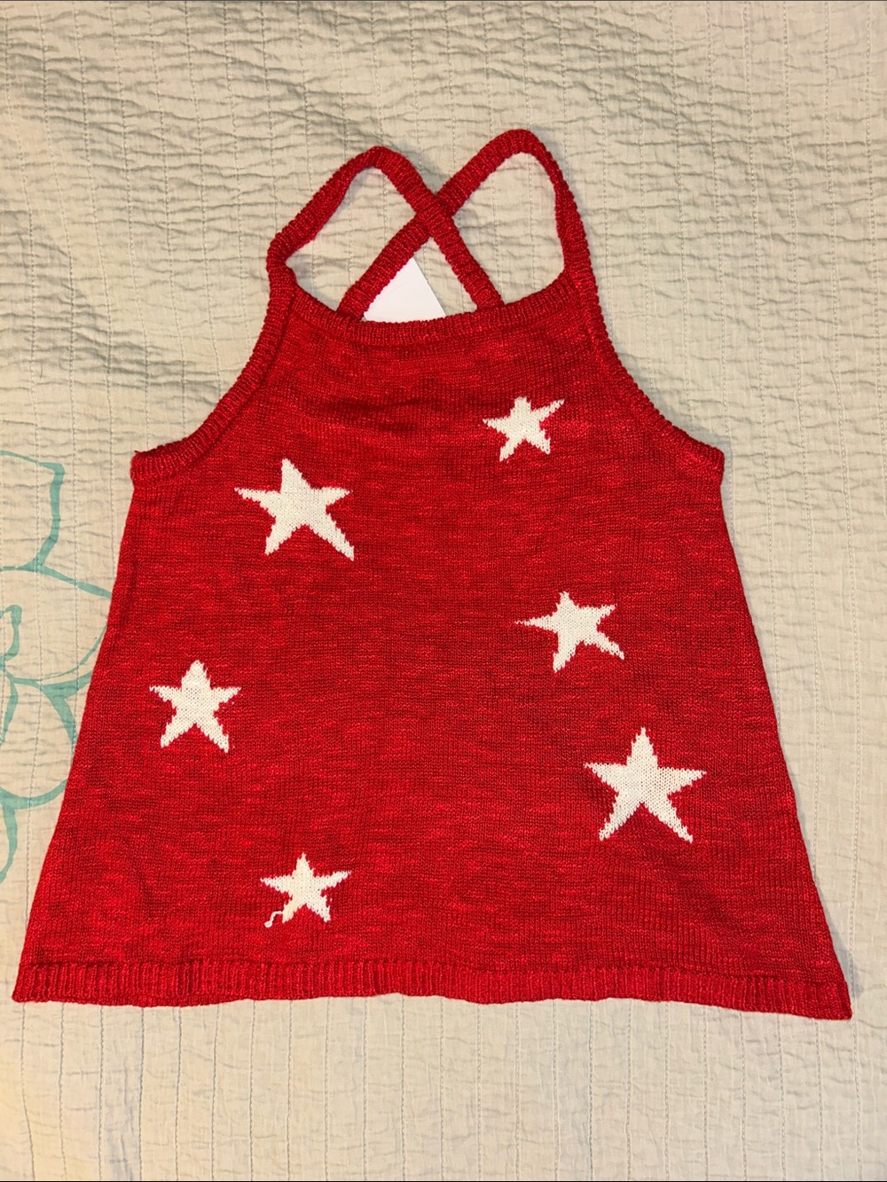 Kohls Star Red Knit Tank Top